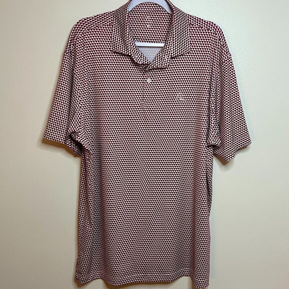 Rhoback Polo Shirt Mens XL Palmetto South Carolina Performance Golf Burgundy - Picture 2 of 7